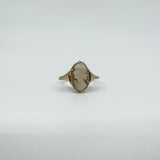 Vintage 9ct Gold Small Left Facing Carved Cameo Ring 375 Size P 