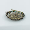Antique 1.8ct Natural Emerald & Rose Cut Diamond 18ct Gold Brooch
