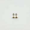 Vintage 9ct Gold Tiny Diamond Solitaire Stud Earrings 375 (1978)