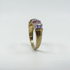 9ct Gold Rainbow Multigem & Diamond Ring Size S Wedding Eternity Engagement 