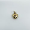 Vintage 9ct Gold Ruby Celestial Heart Pendant / Charm 375