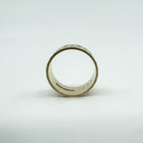 Vintage 9ct Gold Wide Chevron Engraved Full Band Ring 375 Size L (London 1972)