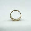 Vintage 9ct Gold Wide Chevron Engraved Full Band Ring 375 Size L (London 1972)