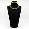 Chunky Antique Sterling Silver Oval Link 13.5” Albert Chain / Necklace 925