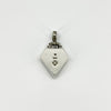 Large Chunky Vintage Brown Banded Agate Fob Pendant 925 by David Scott Walker