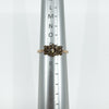 New Cognac Diamond Boat Ring Rose Gold Vermeil overlay in Sterling Silver