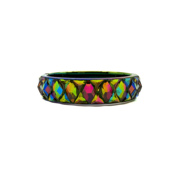 Small Swarvoski Multicoloured Irridescent Curiosa Crystal Bangle / Bracelet