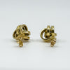 Vintage 9ct Gold Chunky Double Lovers Knot Stud Earrings 375 3g