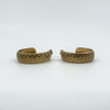Large Vintage 9ct Gold Matt Diamond Cut Hoop Earrings