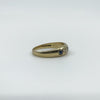 Vintage 9ct Gold Diamond & Sapphire Starburst Ring Gypsy Band Size O London 1978