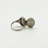 Vintage Sterling Silver Engraved Secret Locket Ring 925 Size P