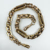 Antique Victorian Chunky 9ct Gold 16” Fancy Albert Chain 2x Dog Clips Birm 1900