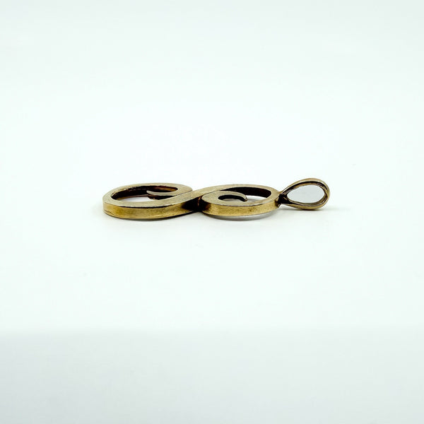 Large Vintage 9ct Gold Initial S Pendant / Charm 375 (London 1988)