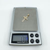 Vintage 9ct Gold CZ Christian Cross Pendant / Charm 375