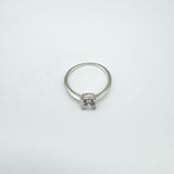 1ct CZ Solitaire Engagement Ring Sterling Silver Size M