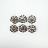 Set of 6 Art Nouveau Buttons in Sterling Silver 925 (Birm 1901) Antique by CF FS