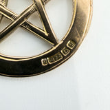 Antique 9ct Rose Gold Engraved Star of David Pendant 375 (Birm 1921)