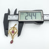 Rare Antique 15ct  Gold Pearl & Pink Tourmaline Lavalier Pendant Art Nouveau