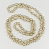 Extra Long Chunky Freshwater White Pearl 42" Necklace