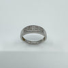 18ct White Gold 0.50ct Princess Cut Diamond Band / Ring 750 Size P
