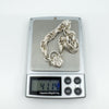 Chunky Sterling Silver Engraved Floral Links Bracelet & Heart Padlock 925 41g 