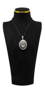 Large Chunky Antique Victorian Sterling Silver Cameo Portrait Locket 925