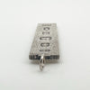 Sterling Silver Engraved Ingot Bar Pendant Sheffield 1977 Heavy 13g 