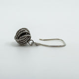 Sterling Silver Lovers Knot Drop Earrings on Shepherd Hooks 925