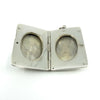 Chunky Vintage Sterling Silver Engraved Initail O Secret Locket Photo Book 925