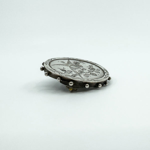 Antique Victorian Sterling Silver Scottish Thistle Brooch 925 (Birmingham 1876)