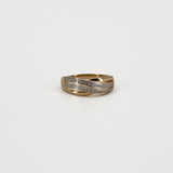 9ct - 10ct Rose Gold Diamond Band / Ring 375 Size P