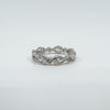New CZ Pear Cut Full Band Ring in Sterling Silver 925  Size N Eternity Wedding 