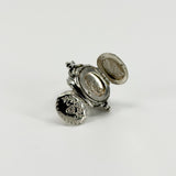 Chunky Vintage Sterling Silver Spinning 3x Sided Photo Locket Fob / Pendant 925