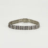 Chunky Sterling Silver 40ct Double Row CZ Tennis 8" Bracelet 925