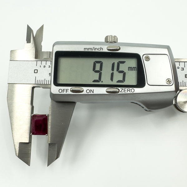 Large Sterling Silver 4.00ct Natural Ruby Solitiare Ring 925 Size K - L