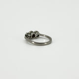 Vintage Platinum 1.60ct Diamond Trilogy Ring 950 Size L