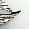 Large Sterling Silver Vintage Double Angel Wings Brooch 925