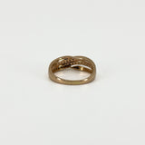9ct - 10ct Rose Gold Diamond Band / Ring 375 Size P