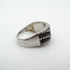 Diamond Half Hoop Band / Ring in Sterling 925 Size N Stacking Eternity Wedding