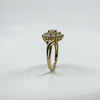 Vintage 9ct Gold Opal & Diamond Cluster Ring 375 Size U - V (Birmingham 2005)