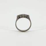 Vintage 18ct White Gold 0.82ct Diamond 5 Stone Ring 750 Size M