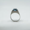 Vintage 2ct Blue Topaz Ring in Sterling Silver Size K
