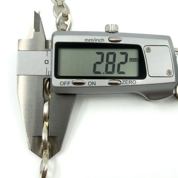 Sterling Silver Chunky Oval Mariner Links 7.8” Bracelet 925