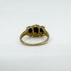 Vintage 9ct Gold 1.60ct Diamond & Sapphire Trilogy Ring Size M - N 