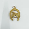 Vintage 9ct Gold Lucky Horseshoe & Horse Head Pendant / Charm