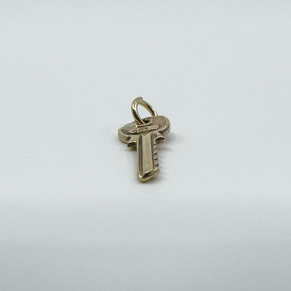 Vintage 9ct Gold Key Pendant / Charm 375
