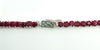 18.4" Sterling Silver 27ct Natural Ruby Tennis Necklace 925