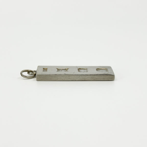 Large Chunky Vintage Sterling Silver Ingot Pendant 925 (Birm 1978)