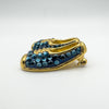 Large Blue Crystal Shoes Brooch by Suzanne Bjontegard