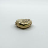 Vintage 9ct Gold Back & Front Heart Locket Etched Engraving 375